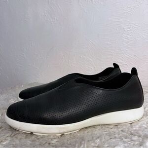 Abeo Virge Women's Shoes Black Leather All Day Comfort Casual Slip On Size 9